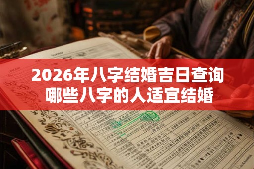 2026年八字结婚吉日查询 哪些八字的人适宜结婚