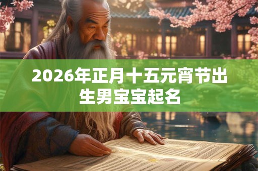 2026年正月十五元宵节出生男宝宝起名 2026年正月十五元宵节出生男宝宝起名