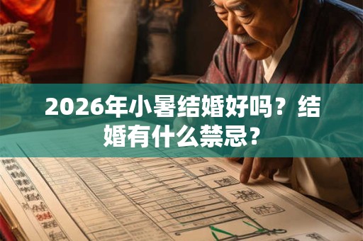 2026年小暑结婚好吗？结婚有什么禁忌？
