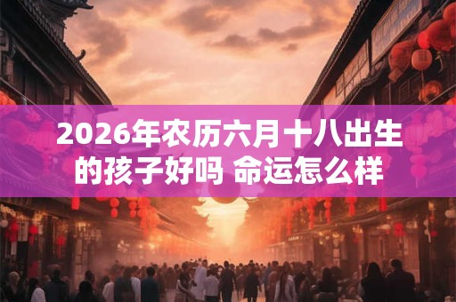 2026年农历六月十八出生的孩子好吗 命运怎么样 2026年农历六月十八出生的孩子好吗 命运怎么样