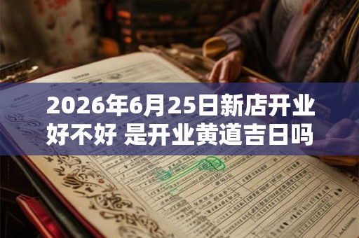 2026年6月25日新店开业好不好 是开业黄道吉日吗