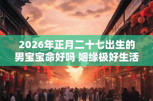 2026年正月二十七出生的男宝宝命好吗 姻缘极好生活幸福