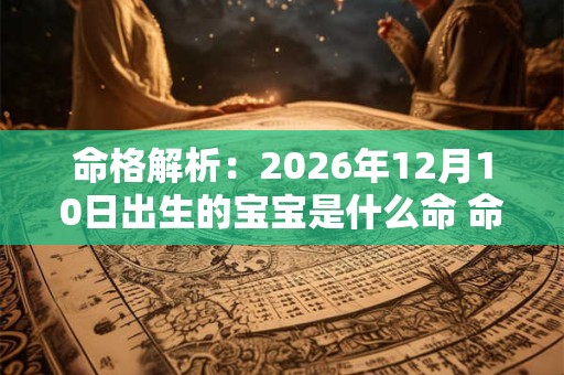 命格解析:2026年12月10日出生的宝宝是什么命 命运好吗 命格解析:2026年12月10日出生的宝宝是什么命 命运好吗