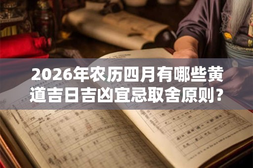 2026年农历四月有哪些黄道吉日吉凶宜忌取舍原则？