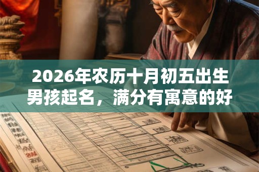 2026年农历十月初五出生男孩起名，满分有寓意的好名字推荐