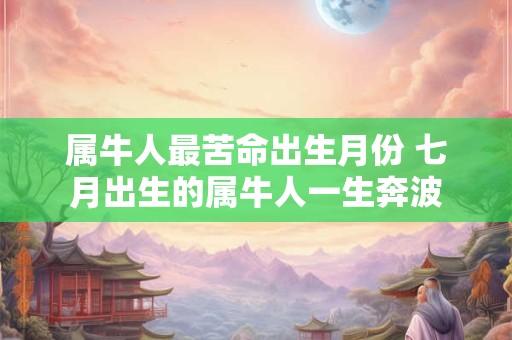 属牛人最苦命出生月份 七月出生的属牛人一生奔波 属牛人最苦命出生月份 七月出生的属牛人一生奔波