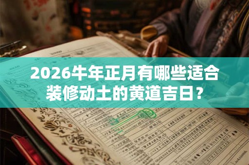 2026牛年正月有哪些适合装修动土的黄道吉日？