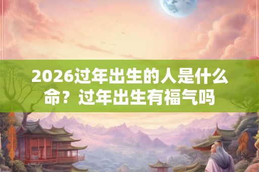 2026过年出生的人是什么命？过年出生有福气吗