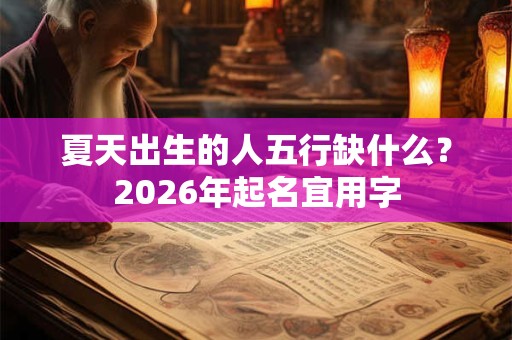 夏天出生的人五行缺什么？2026年起名宜用字
