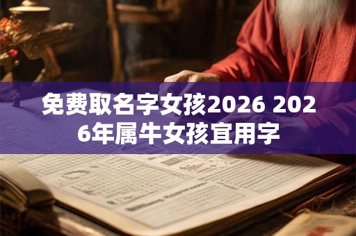 免费取名字女孩2026 2026年属牛女孩宜用字