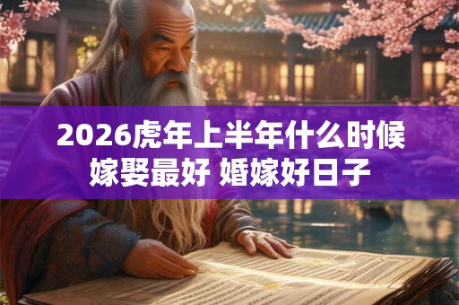 2026虎年上半年什么时候嫁娶最好 婚嫁好日子