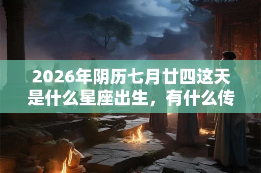 2026年阴历七月廿四这天是什么星座出生，有什么传说故事？