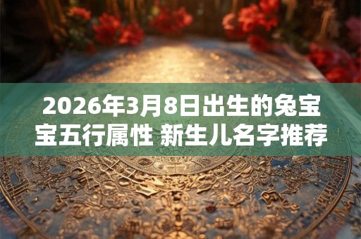 2026年3月8日出生的兔宝宝五行属性 新生儿名字推荐