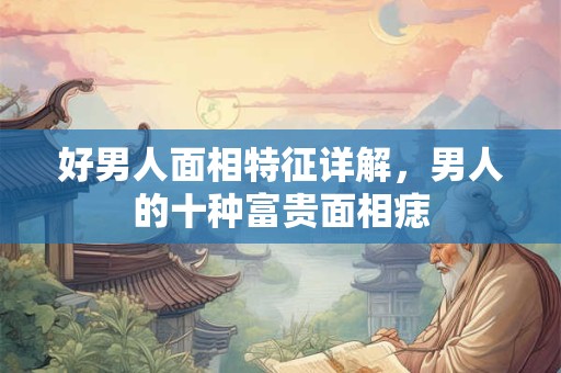 好男人面相特征详解，男人的十种富贵面相痣