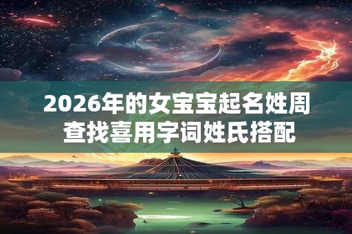 2026年的女宝宝起名姓周 查找喜用字词姓氏搭配