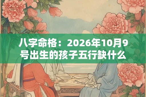 八字命格：2026年10月9号出生的孩子五行缺什么