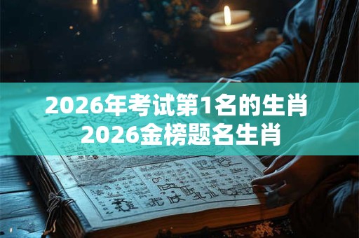 2026年考试第1名的生肖 2026金榜题名生肖