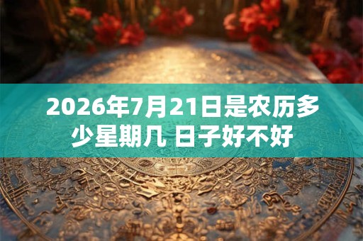 2026年7月21日是农历多少星期几 日子好不好