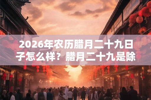 2026年农历腊月二十九日子怎么样？腊月二十九是除夕夜吗？