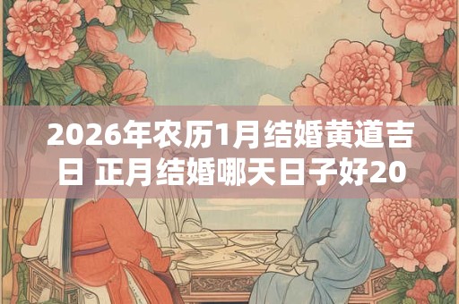 2026年农历1月结婚黄道吉日 正月结婚哪天日子好2026