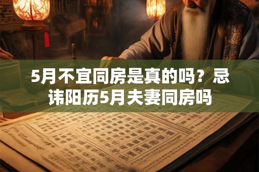 5月不宜同房是真的吗？忌讳阳历5月夫妻同房吗