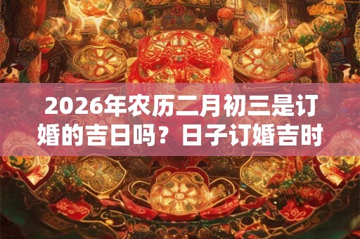 2026年农历二月初三是订婚的吉日吗？日子订婚吉时一览