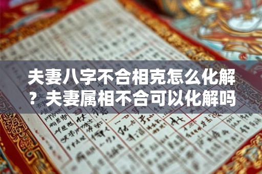 夫妻八字不合相克怎么化解？夫妻属相不合可以化解吗？