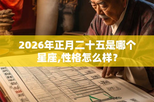 2026年正月二十五是哪个星座,性格怎么样？