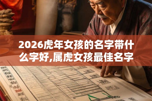 2026虎年女孩的名字带什么字好,属虎女孩最佳名字