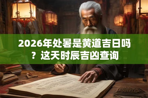 2026年处暑是黄道吉日吗？这天时辰吉凶查询