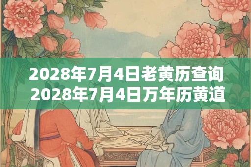 2028年7月4日老黄历查询 2028年7月4日万年历黄道吉日