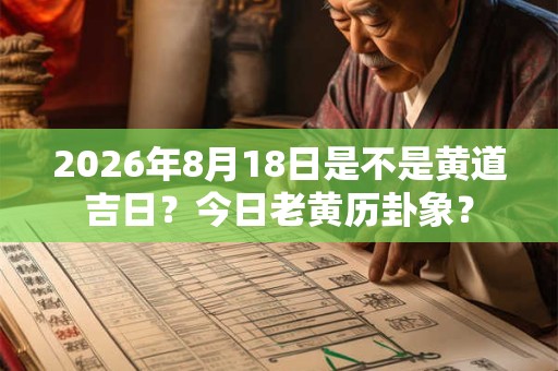 2026年8月18日是不是黄道吉日?今日老黄历卦象? 2026年8月18日是不是黄道吉日?今日老黄历卦象?