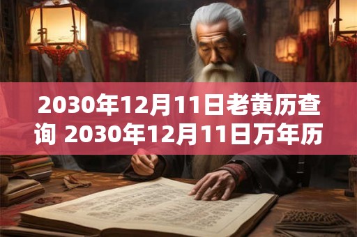 2030年12月11日老黄历查询 2030年12月11日万年历黄道吉日