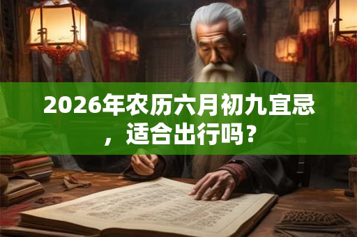 2026年农历六月初九宜忌，适合出行吗？