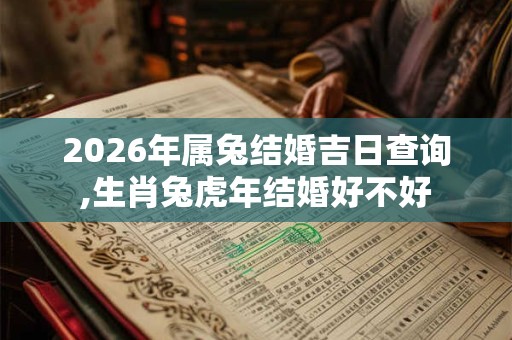2026年属兔结婚吉日查询,生肖兔虎年结婚好不好