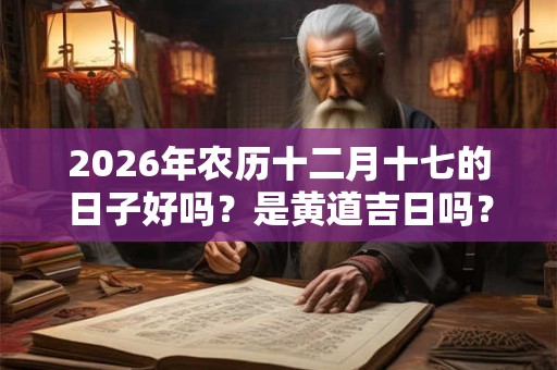 2026年农历十二月十七的日子好吗？是黄道吉日吗？