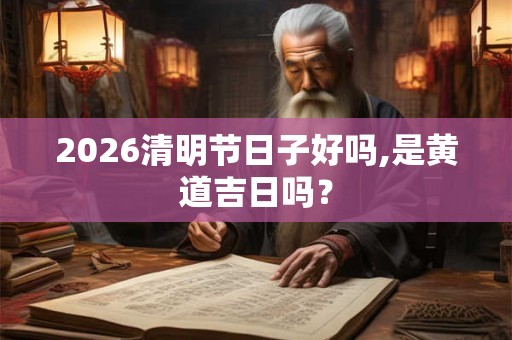 2026清明节日子好吗,是黄道吉日吗？