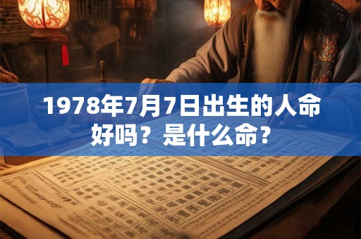 1978年7月7日出生的人命好吗?是什么命? 1978年7月7日出生的人命好吗?是什么命?