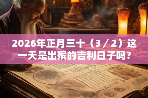 2026年正月三十（3／2）这一天是出殡的吉利日子吗？