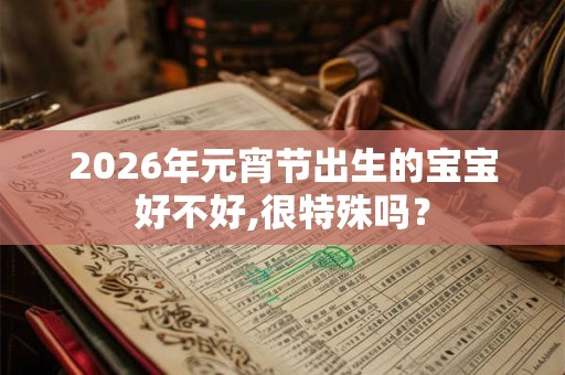 2026年元宵节出生的宝宝好不好,很特殊吗？