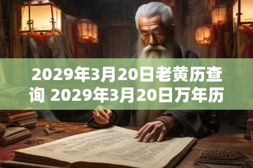 2029年3月20日老黄历查询 2029年3月20日万年历黄道吉日