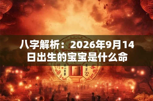 八字解析：2026年9月14日出生的宝宝是什么命