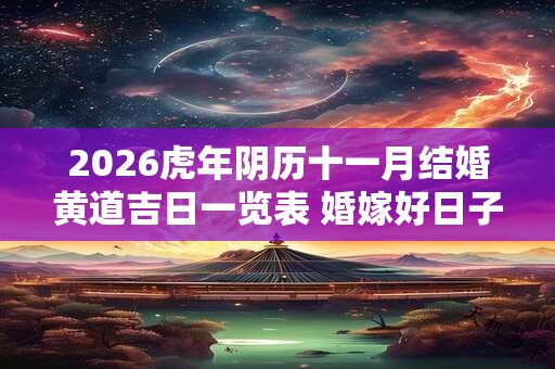 2026虎年阴历十一月结婚黄道吉日一览表 婚嫁好日子查询