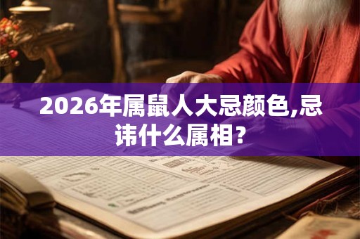 2026年属鼠人大忌颜色,忌讳什么属相？