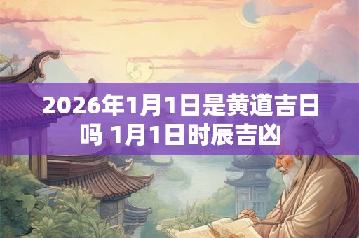 2026年1月1日是黄道吉日吗 1月1日时辰吉凶