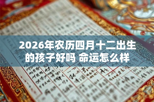 2026年农历四月十二出生的孩子好吗 命运怎么样