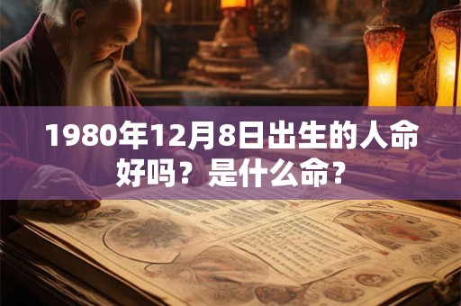 1980年12月8日出生的人命好吗?是什么命? 1980年12月8日出生的人命好吗?是什么命?