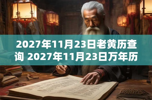 2027年11月23日老黄历查询 2027年11月23日万年历黄道吉日