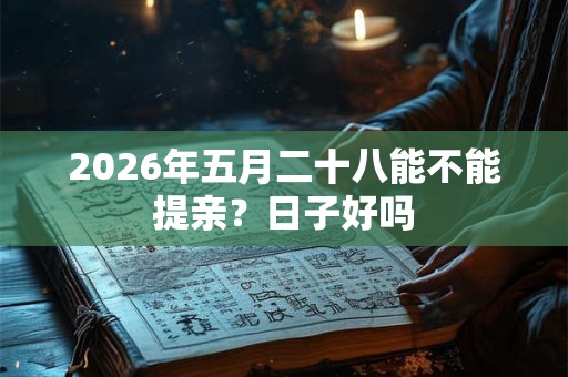2026年五月二十八能不能提亲？日子好吗
