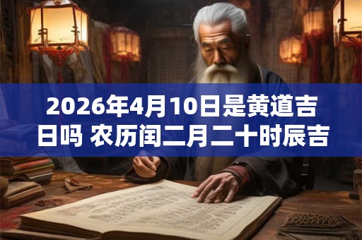 2026年4月10日是黄道吉日吗 农历闰二月二十时辰吉凶